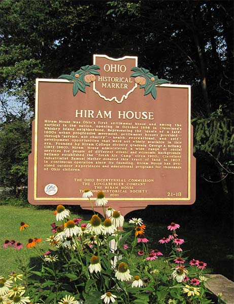 Hiram House Historical Marker